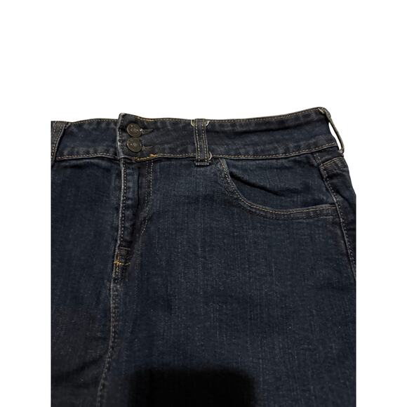 Old Navy Vintage Y2k Dark Wash Blue Denim Jean Mini Skirt Women's Size 10 - Picture 6 of 7